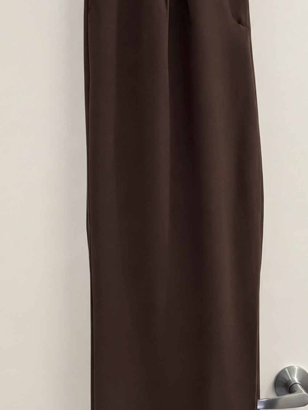 ABERCROMBIE Sloane Tailored Wide Leg Pant Dark Brown US 32 Like new - Picture 6 of 7